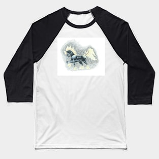 Flaming Horse Baseball T-Shirt